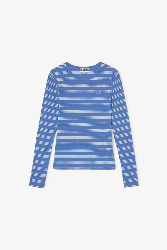 Long-sleeve Top with Stripes