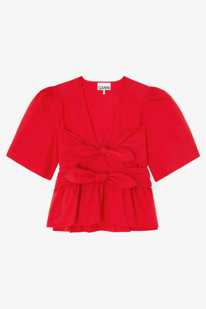 Blouse in Red Cotton