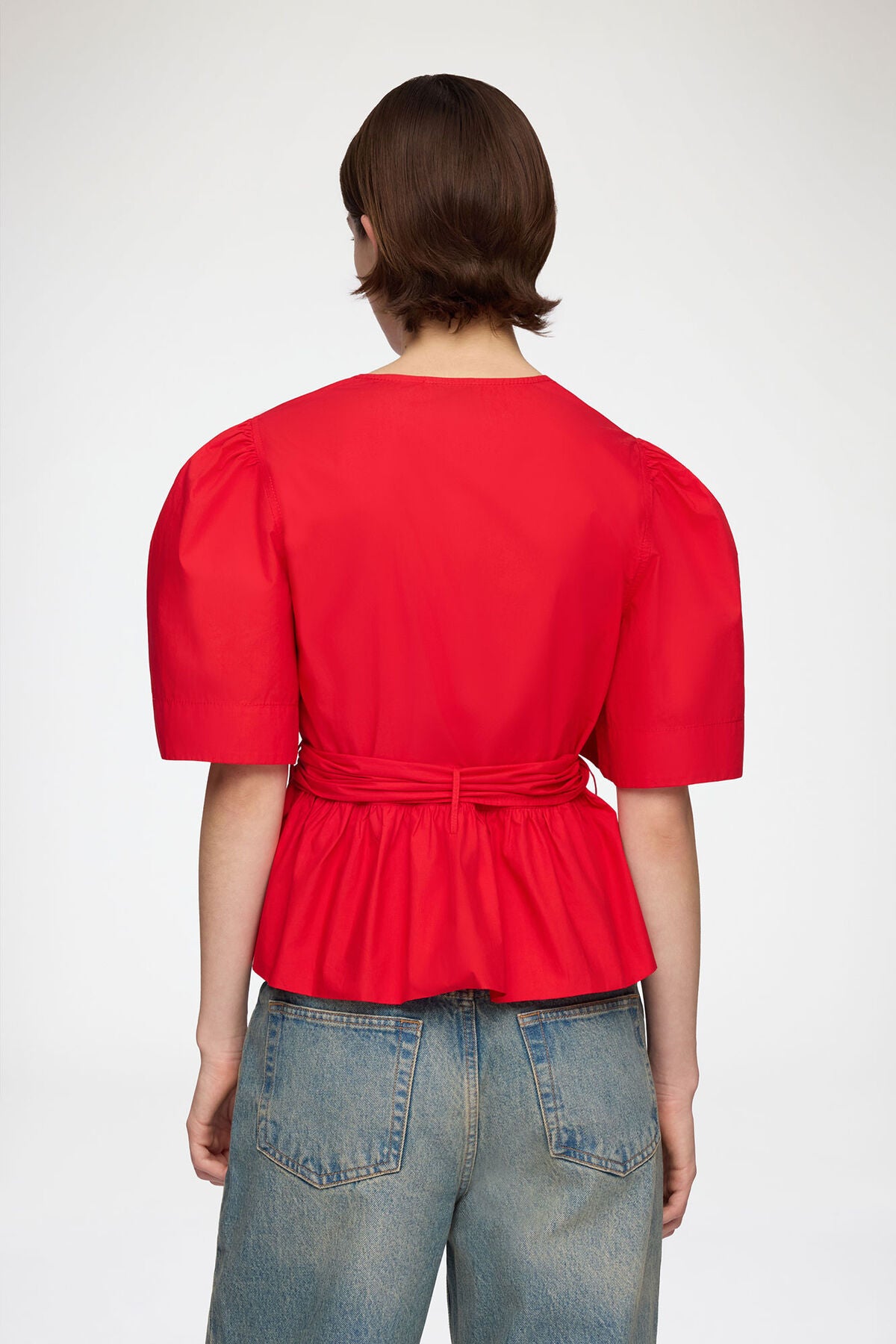 Blouse in Red Cotton