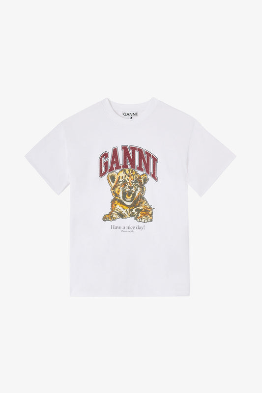 White Beaded Tiger T-shirt
