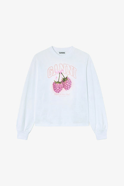 Long-sleeve T-shirt with Raspberries