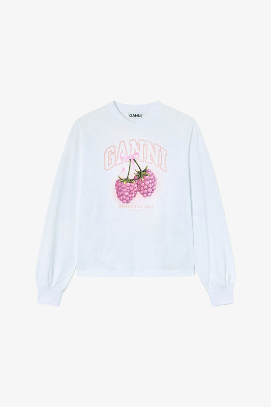 Long-sleeve T-shirt with Raspberries
