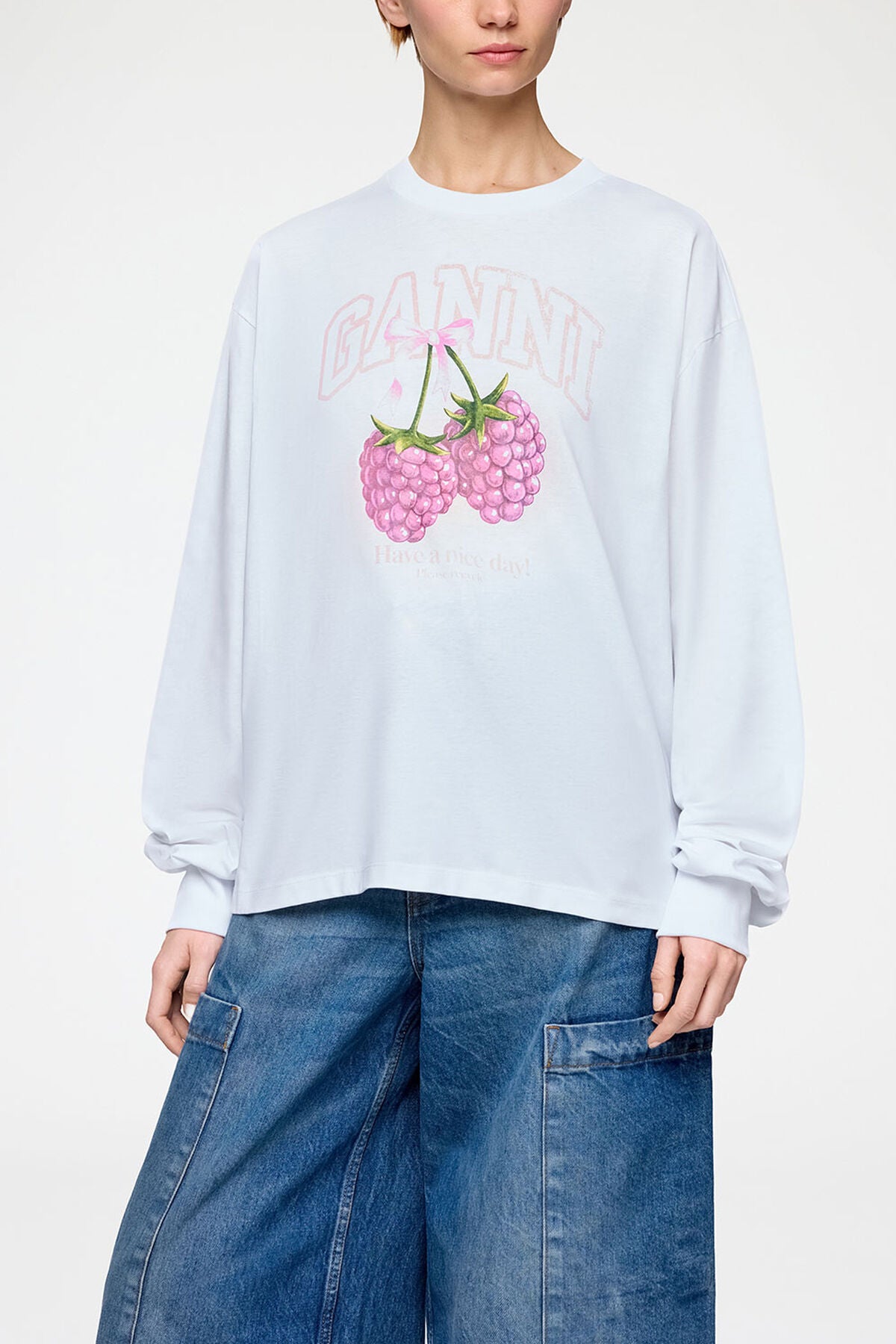 Long-sleeve T-shirt with Raspberries
