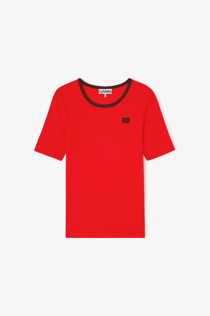 T-shirt in Cotton Rib