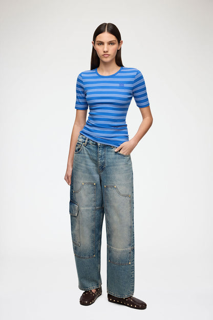 T-shirt in Cotton Rib