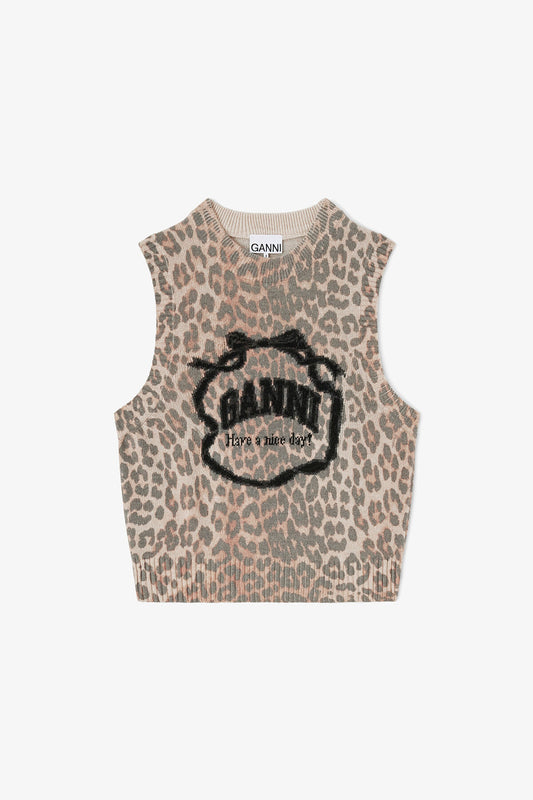 Graphic Wool Vest