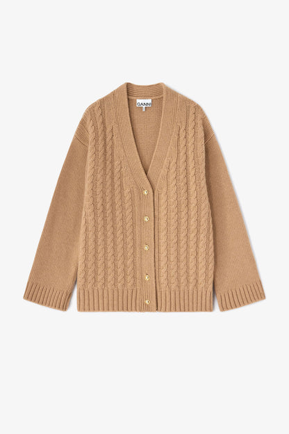 Cardigan in Cable Wool
