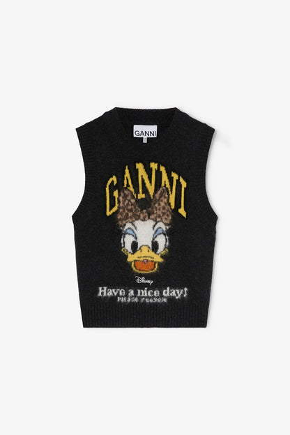 Daisy Duck Graphic Wool Vest