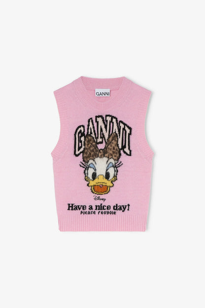 Daisy Duck Graphic Wool Vest