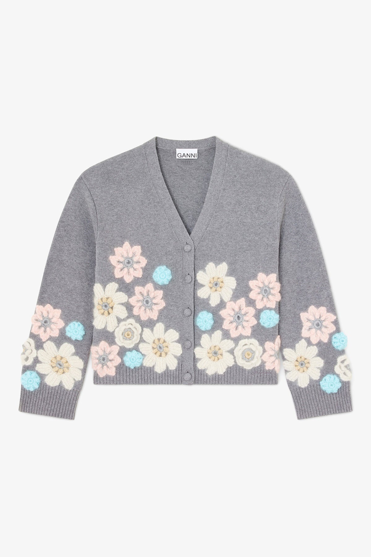 Cardigan in Grey Cashmere Mix