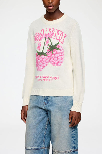 Jumper in Graphic Wool