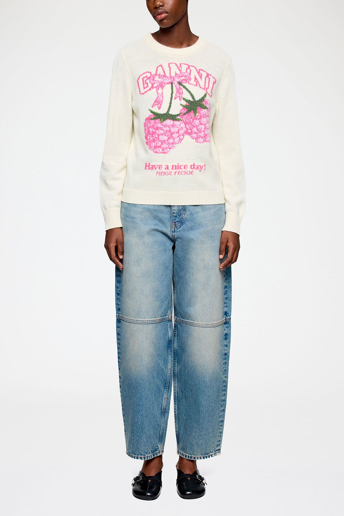 Jumper in Graphic Wool