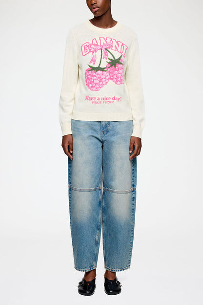 Jumper in Graphic Wool