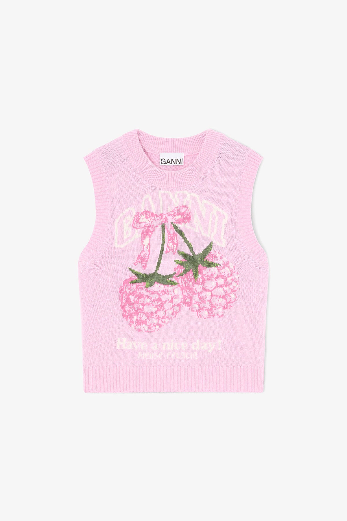 Vest in Graphic Wool