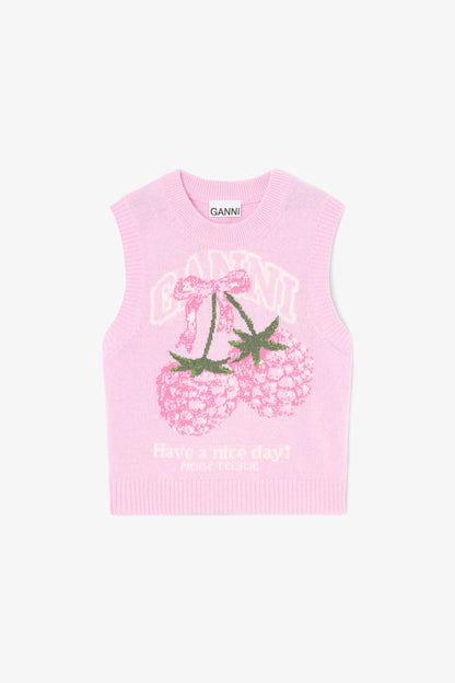 Vest in Graphic Wool