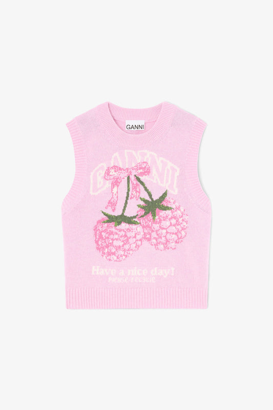 Vest in Graphic Wool