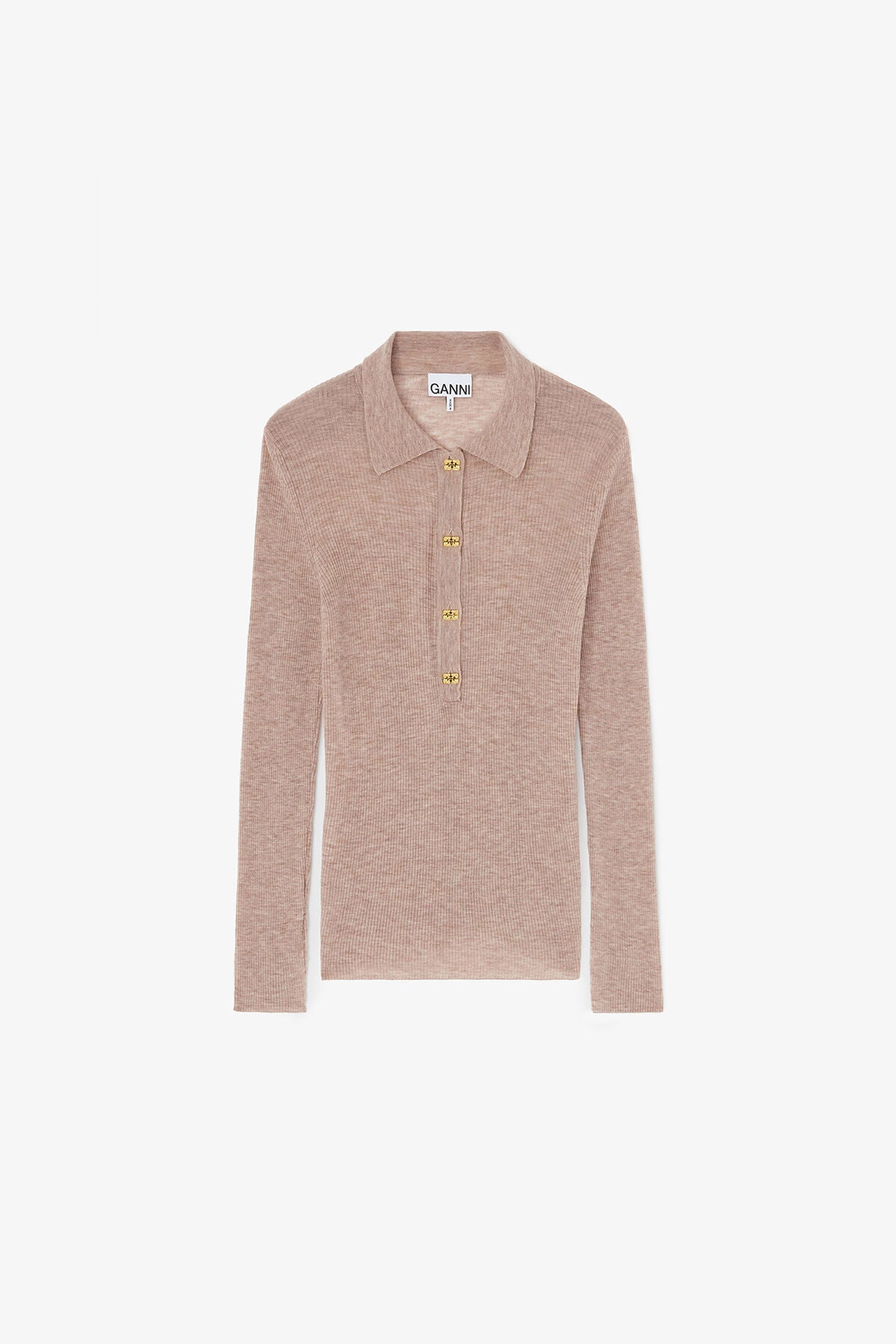 Polo Shirt in Sheer Wool