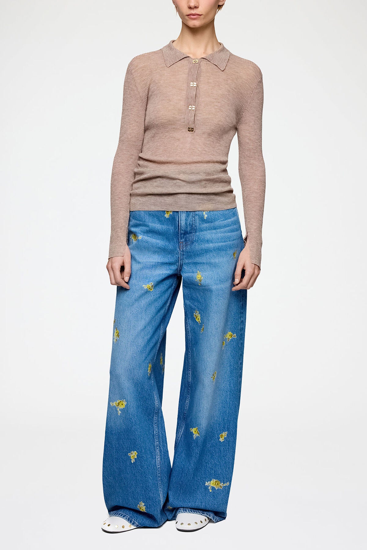 Polo Shirt in Sheer Wool