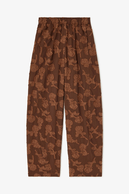 Trousers in Brown Fil Coupe