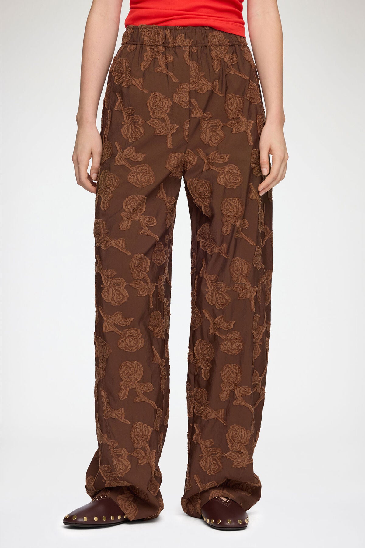 Trousers in Brown Fil Coupe