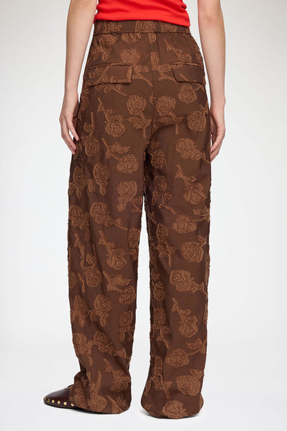 Trousers in Brown Fil Coupe