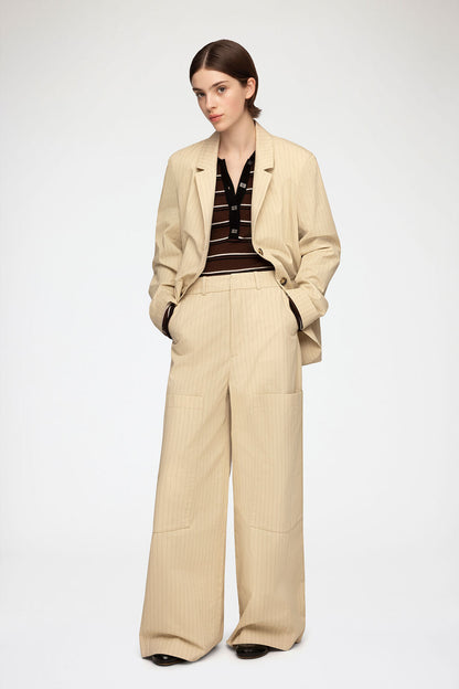 Trousers in Beige Suiting
