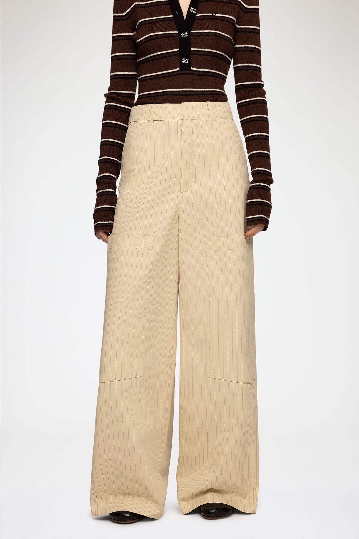 Trousers in Beige Suiting