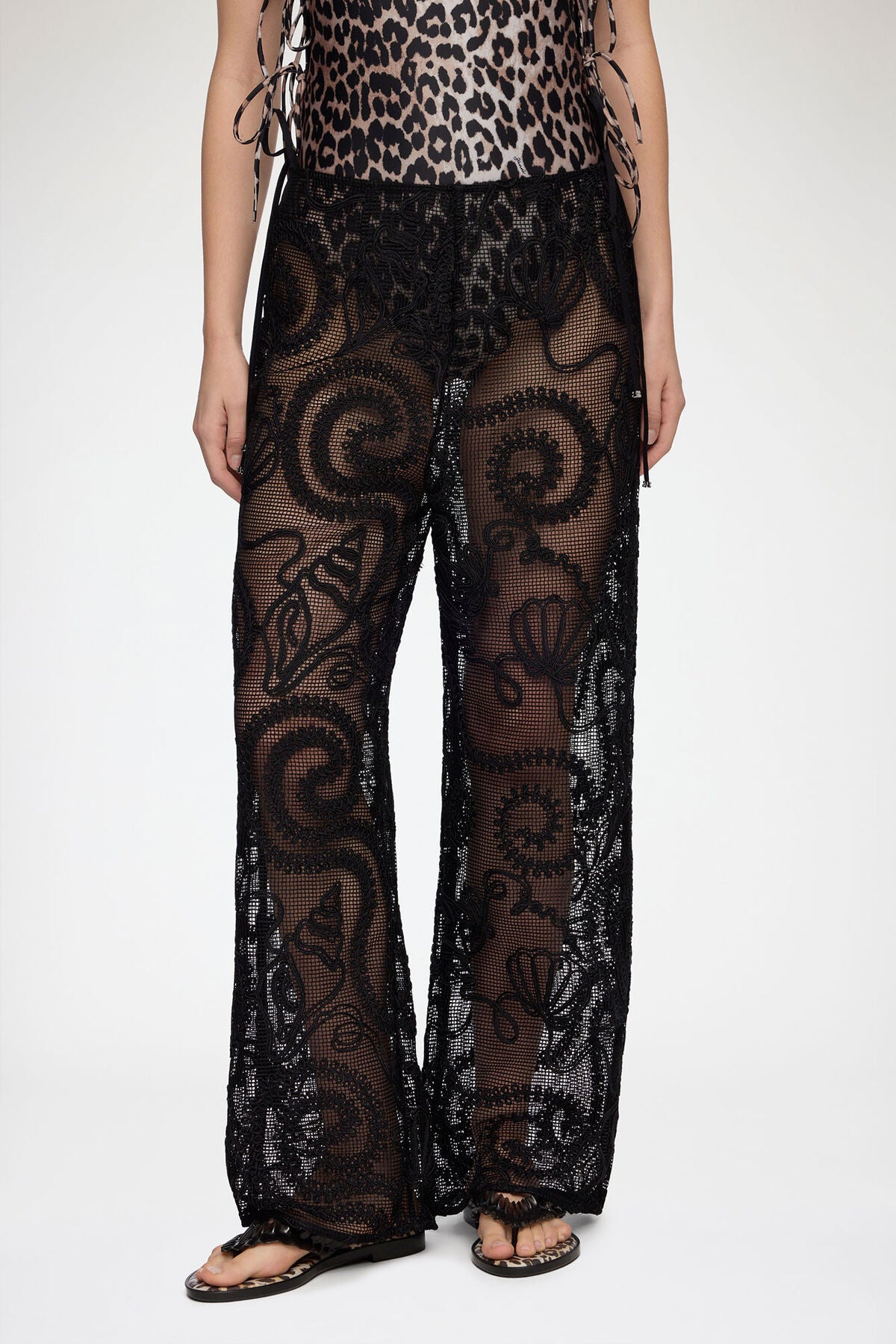 Trousers in Black Net