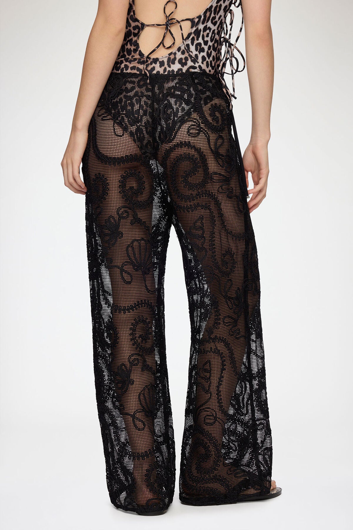 Trousers in Black Net