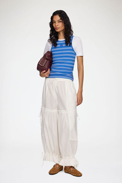 Trousers in White Cotton