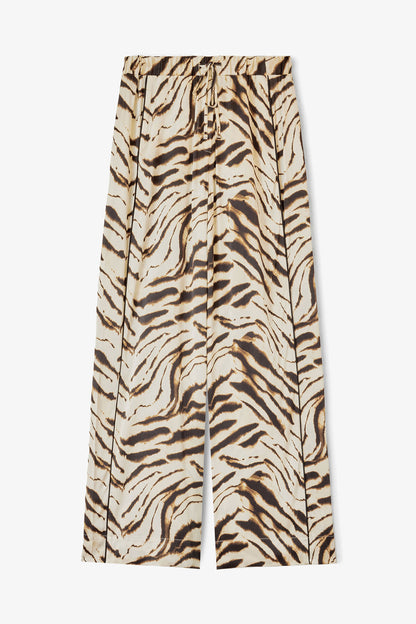 Trousers in Zebra Satin