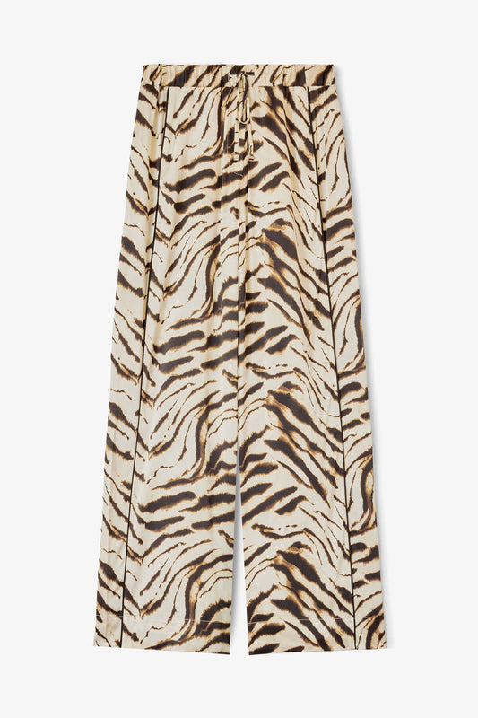 Trousers in Zebra Satin