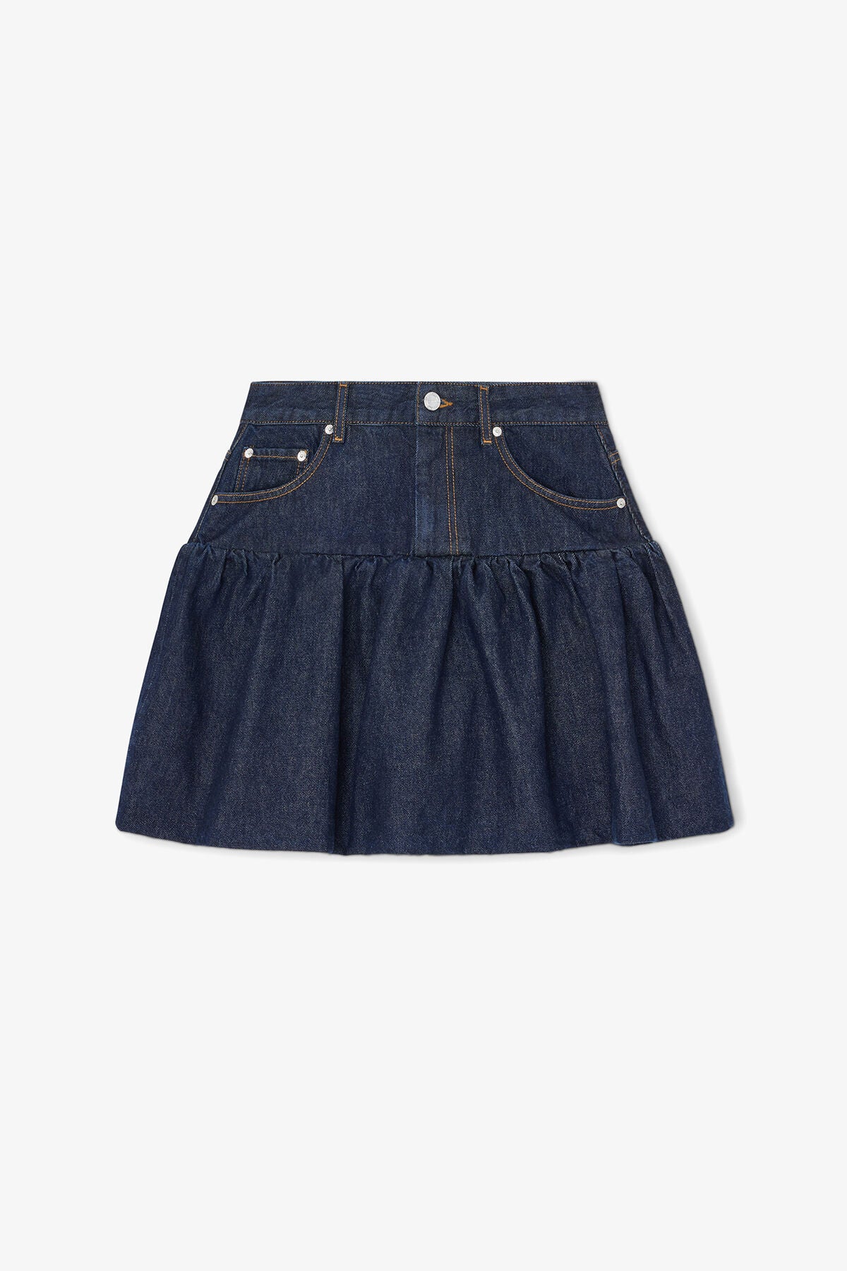 Skirt in Rinse Denim