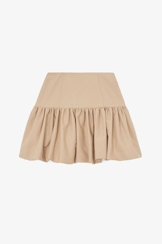 Skirt in Beige Cotton