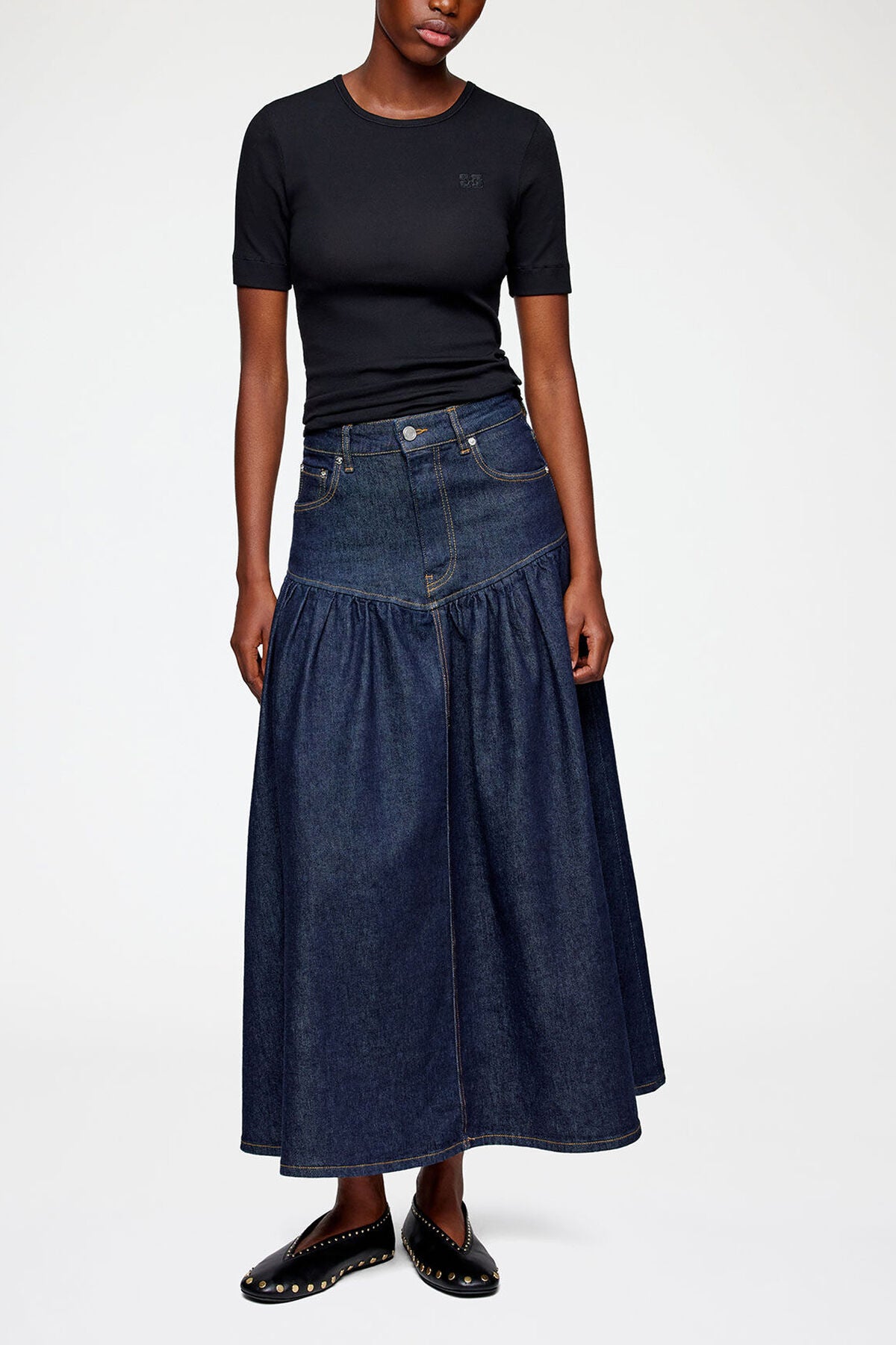 Skirt in Stretch Denim