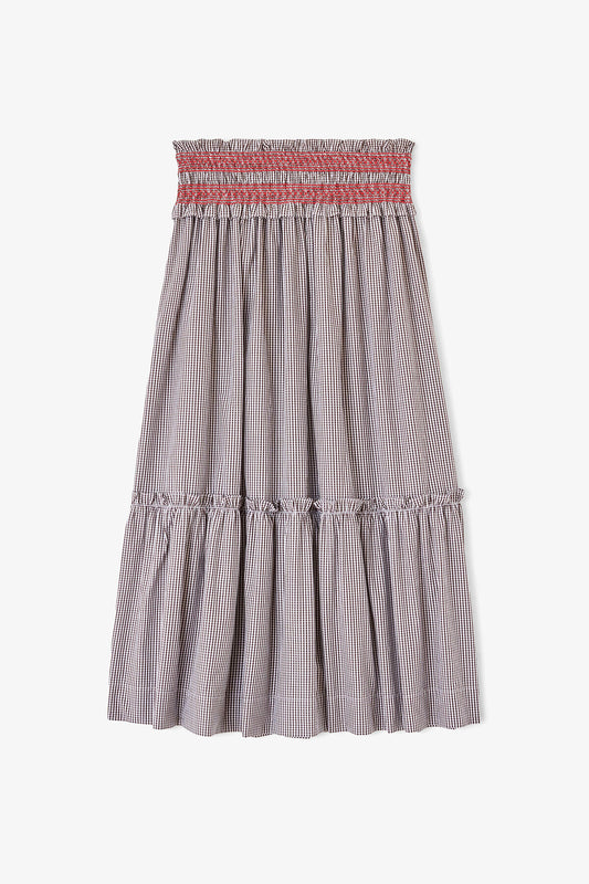 Convertible skirt in Check Cotton