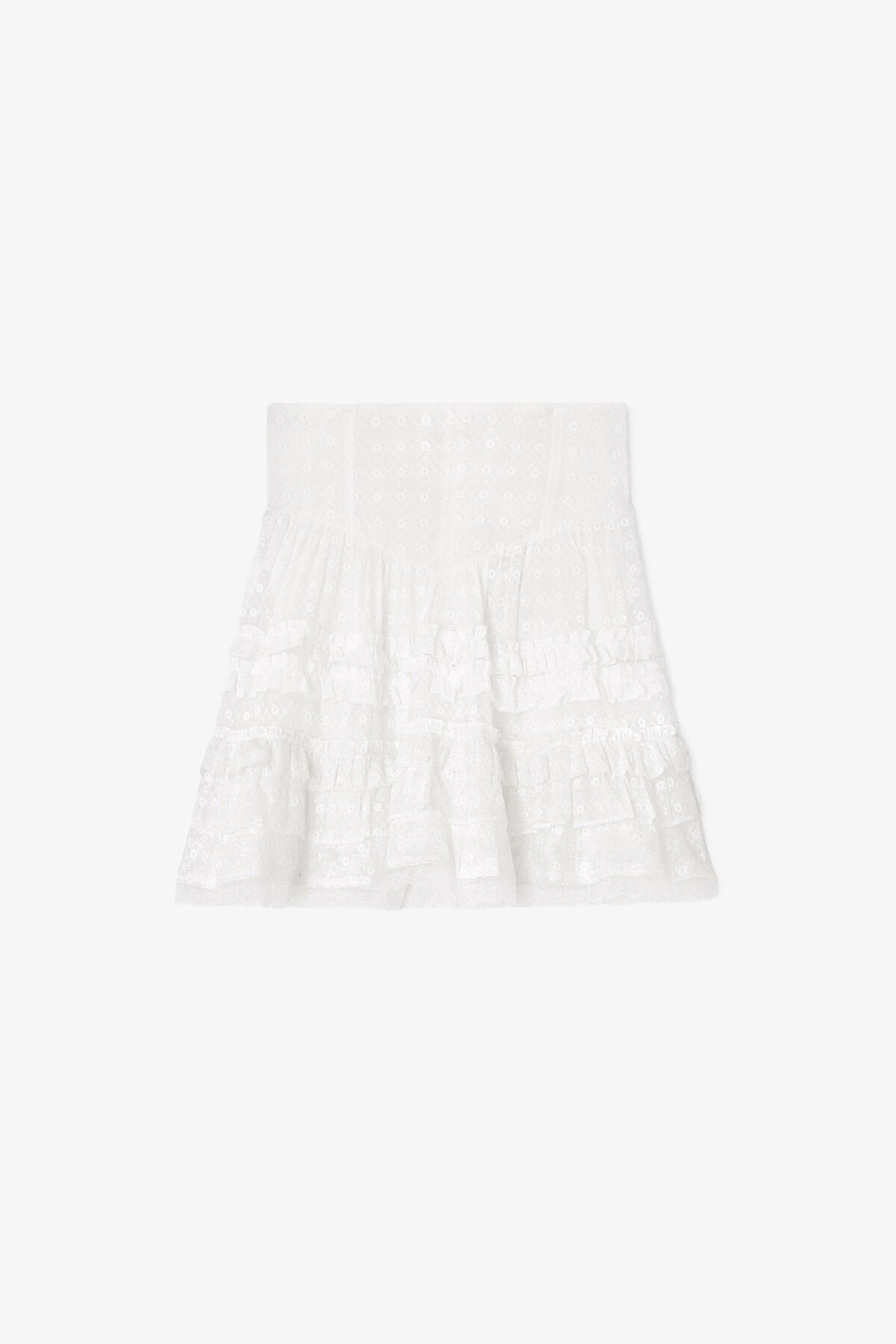 Skirt in White Broderie Anglaise