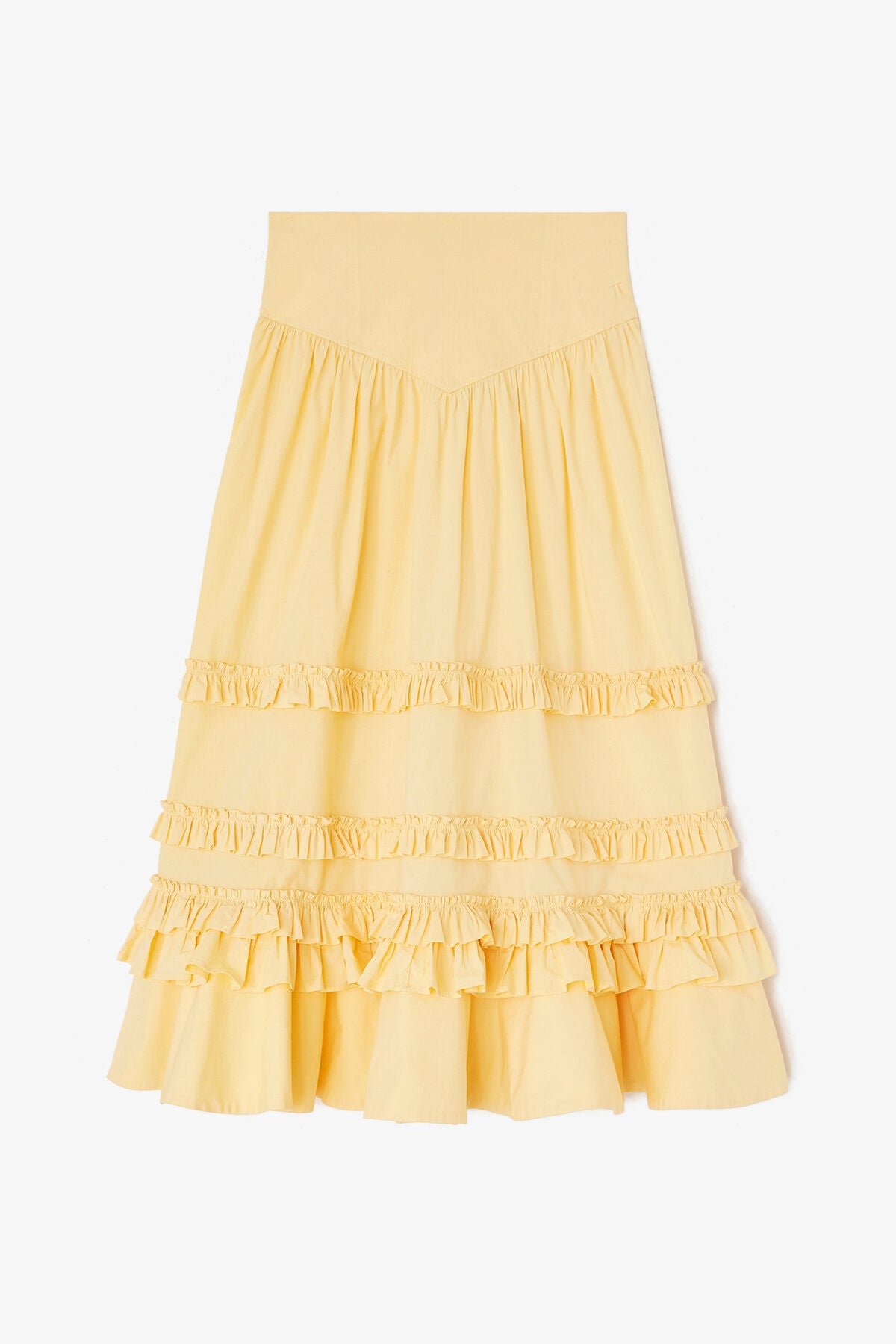 Skirt in Yellow Cotton