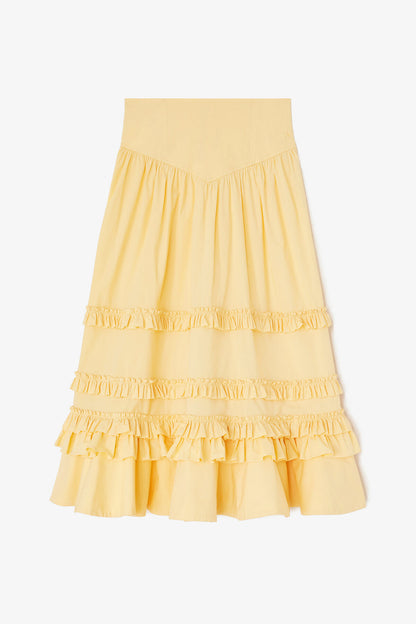 Skirt in Yellow Cotton