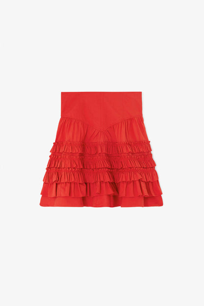 Skirt in Red Cotton