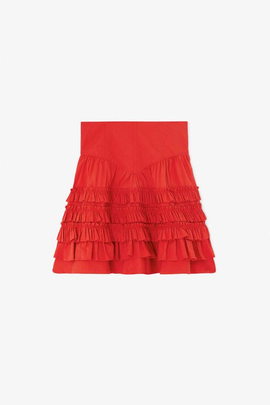 Skirt in Red Cotton