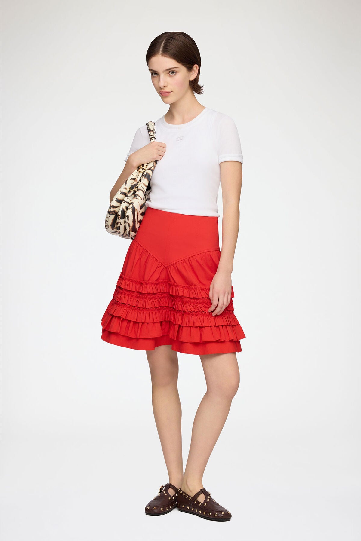 Skirt in Red Cotton