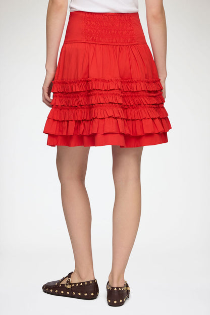 Skirt in Red Cotton