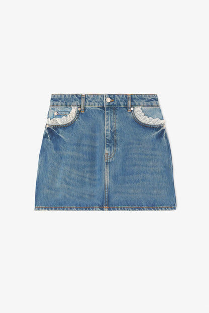 Skirt in Rigid Denim