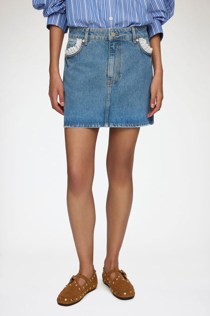 Skirt in Rigid Denim