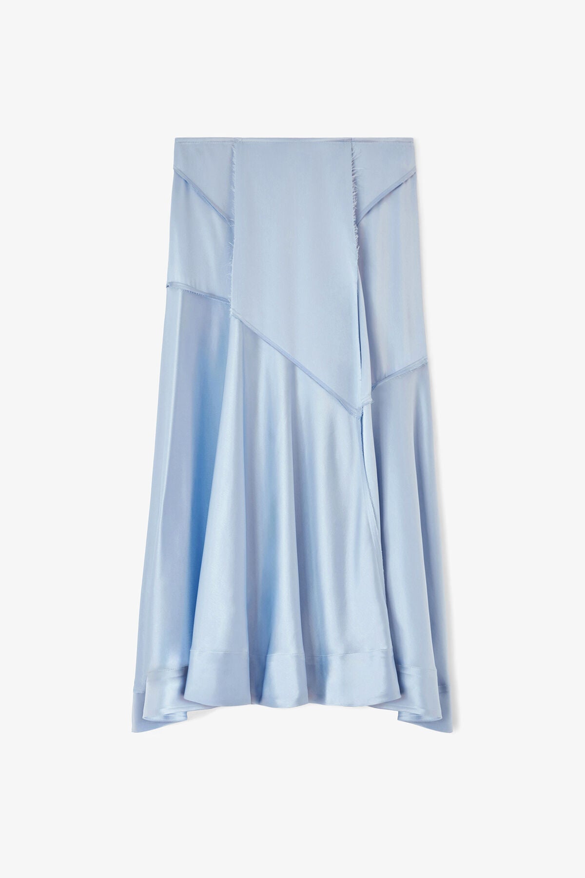 Long Skirt in Blue Satin