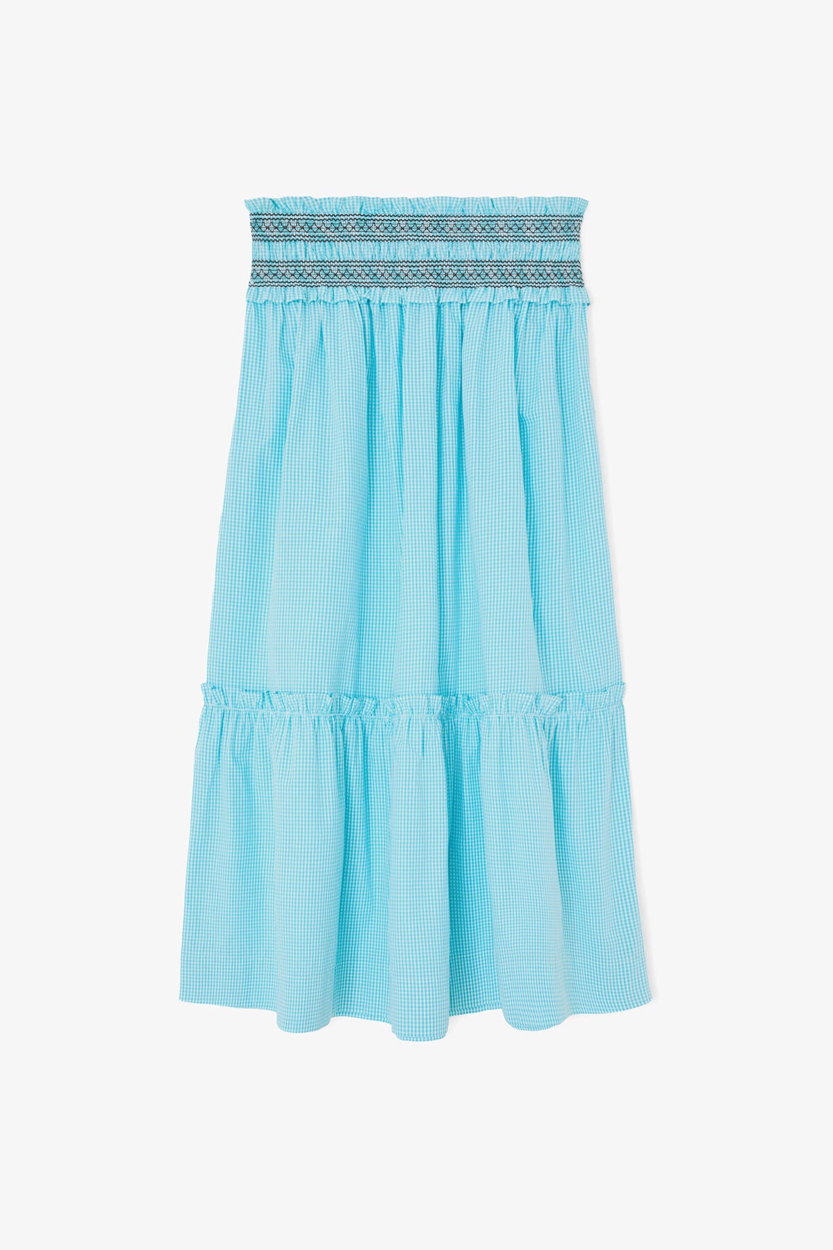 Convertible Skirt in Blue Check