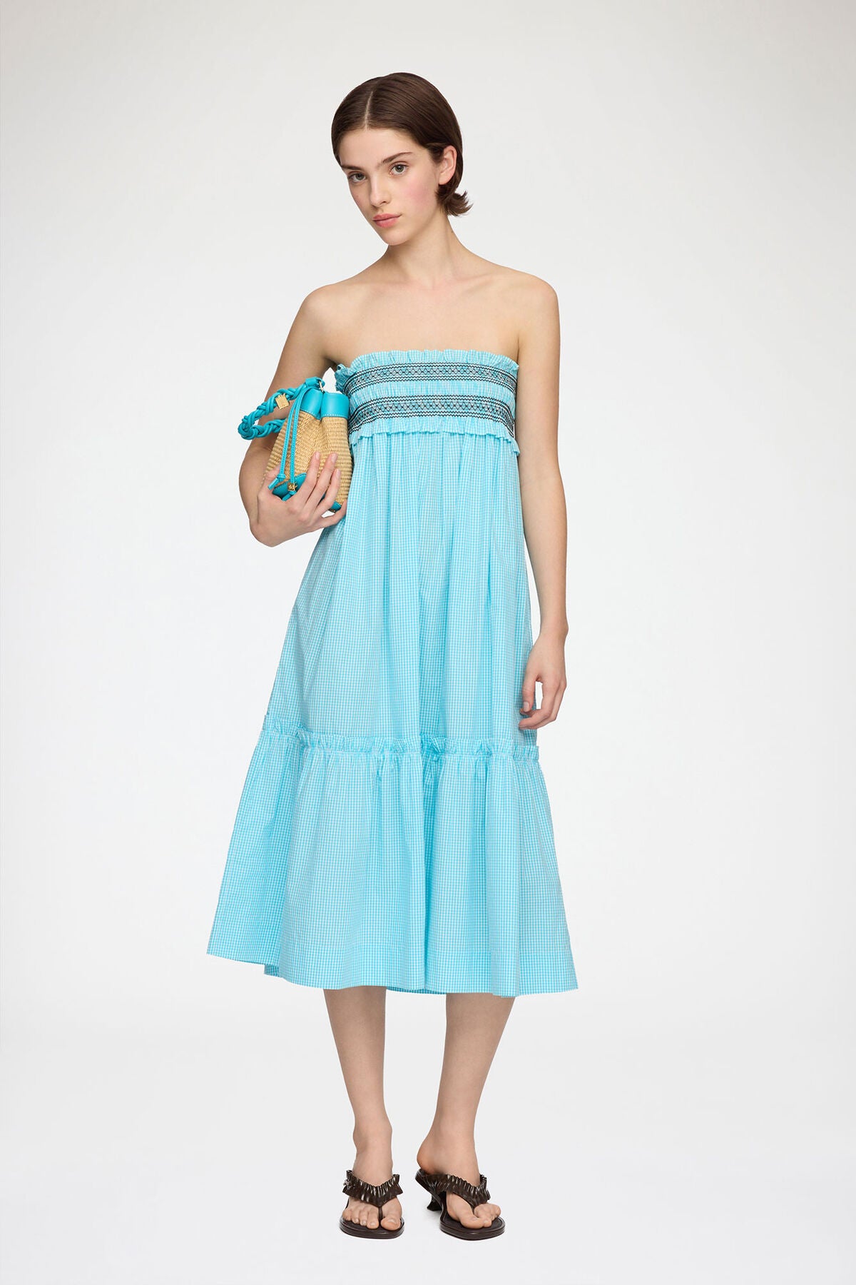 Convertible Skirt in Blue Check