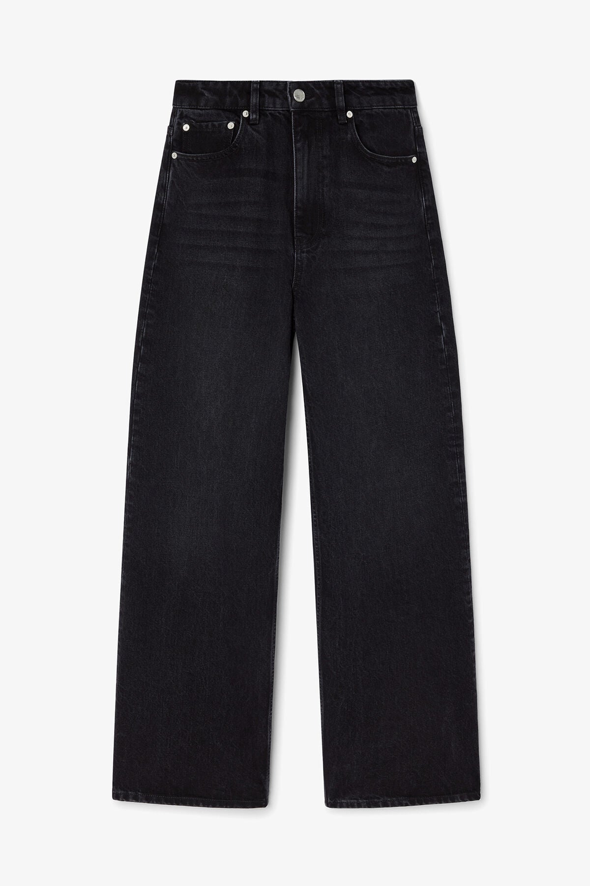 Izey Jeans in Black Rigid Denim