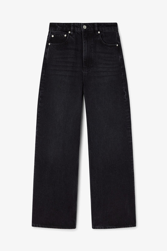 Izey Jeans in Black Rigid Denim